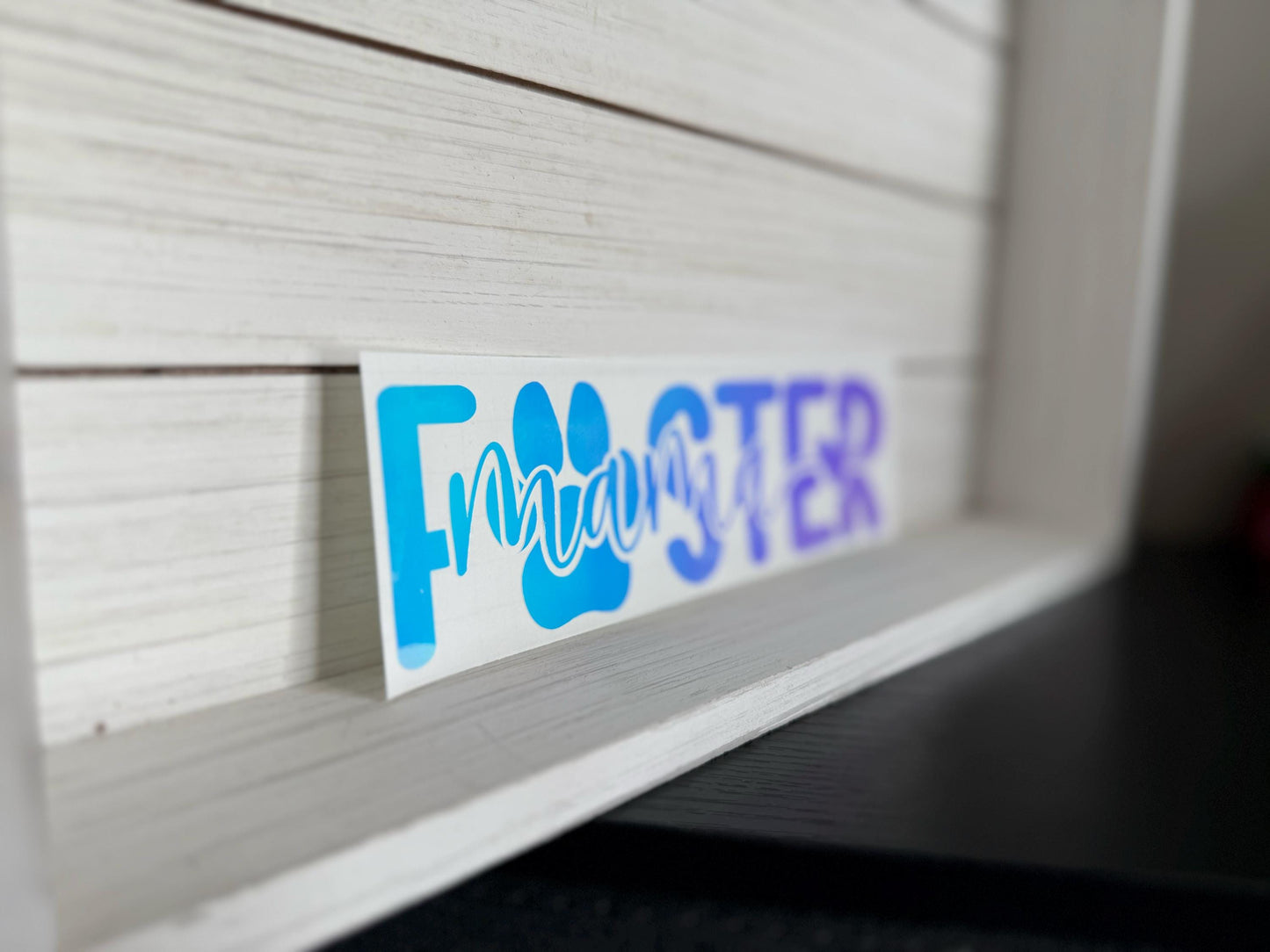 Foster Mama Pawprint Heart Decal