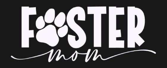 Foster Mom Pawprint Decal