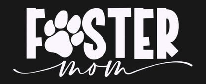 Foster Mom Pawprint Decal