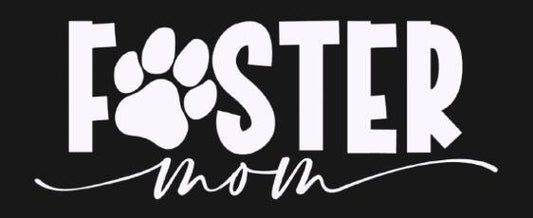 Foster Mom Pawprint Decal