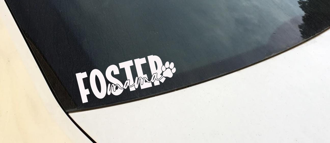 Foster Mama Pawprint Decal