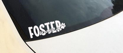 Foster Mama Pawprint Decal