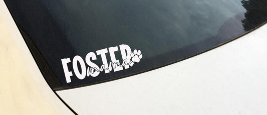 Foster Mama Pawprint Decal