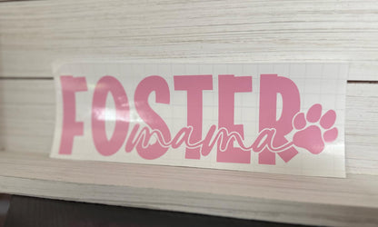 Foster Mama Pawprint Decal