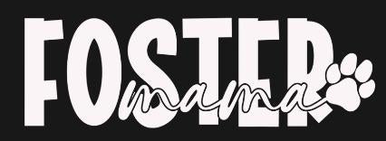 Foster Mama Pawprint Decal