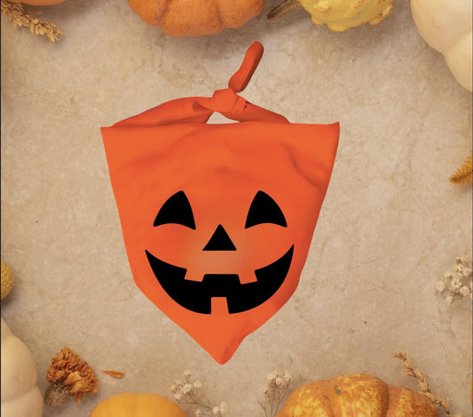 JackOLantern Halloween Dog Bandana - Triangle Tie on - 26"/31.5"