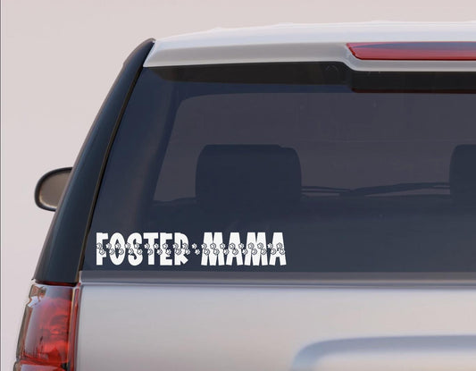 Foster Mama Pawprints Decal