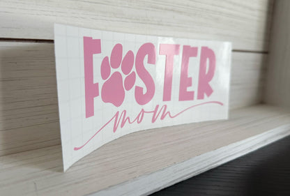 Foster Mom Pawprint Decal