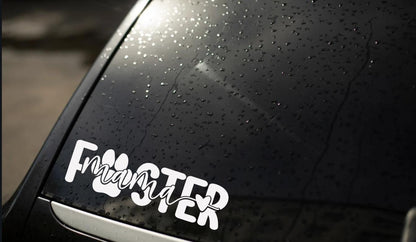Foster Mama Pawprint Heart Decal