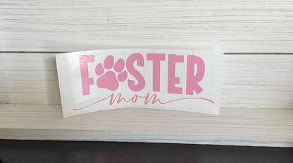 Foster Mom Pawprint Decal